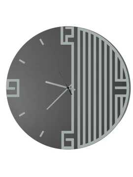 Ceart - Lyra Wall Clock - Silver / Smoked Black Mirror