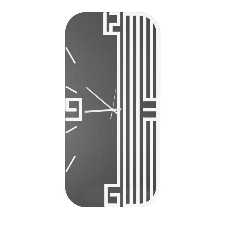 Ceart - Orologio da Parete Lyra Vertical - Bianco / Specchio Nero Fumè