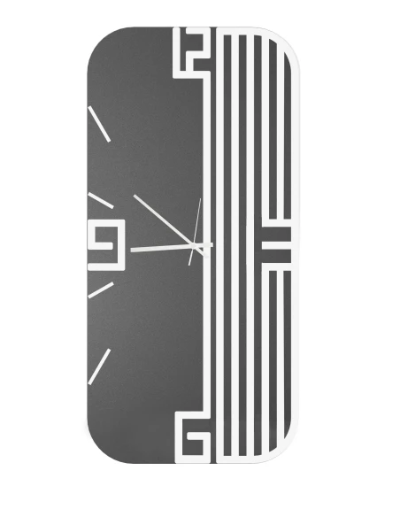 Ceart - Lyra Vertical Wall Clock - White / Smoked Black Mirror