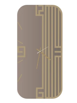 Ceart - Lyra Vertical Wall Clock - Metallic Gold / Copper Mirror