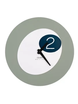 Ceart - Two Wall Clock - Green / White / Petrol