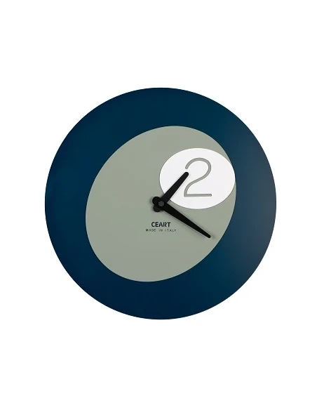 Ceart - Orologio da Parete Due - Petrolio / Verde / Bianco