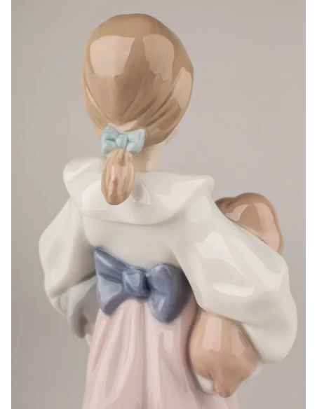 Lladró - Little Girl with Puppies Sculpture - Porcelain