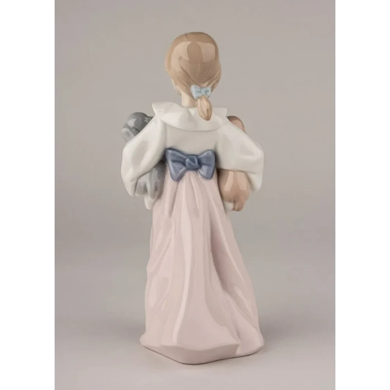 Lladró - Scultura Bimba con Cuccioli - Porcellana