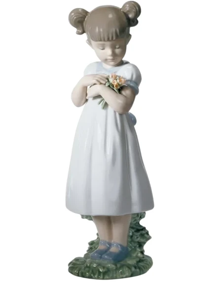 Lladró - Flowers for Mother Baby Sculpture - Porcelain
