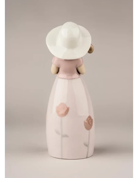Lladró - Scultura Bimba Piccola Rosa - Porcellana
