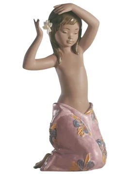 Lladró - Tropic Flower Girl Sculpture - Porcelain Stoneware