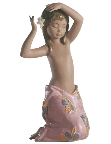 Lladró - Tropic Flower Girl Sculpture - Porcelain Stoneware