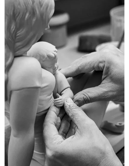Lladró - Scultura L'amore di Una Madre - Bianco Opaco