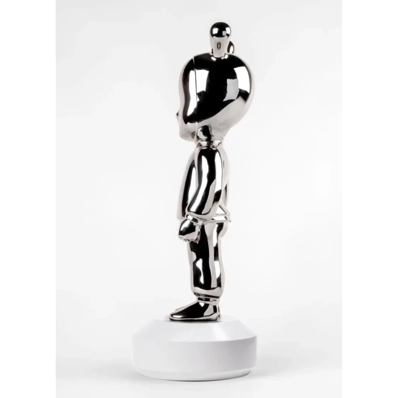 Lladró - The Silver Guest Sculpture - Silver / White