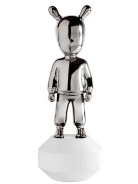 Lladró - The Silver Guest Sculpture - Silver / White