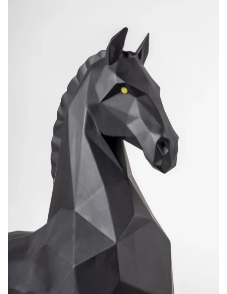 Lladró - Scultura Cavallo - Nero opaco