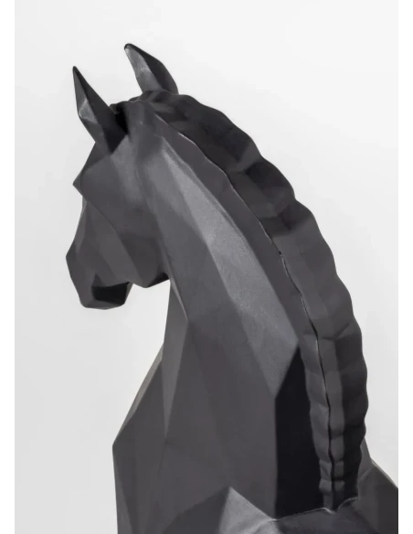 Lladró - Horse Sculpture - Matt Black