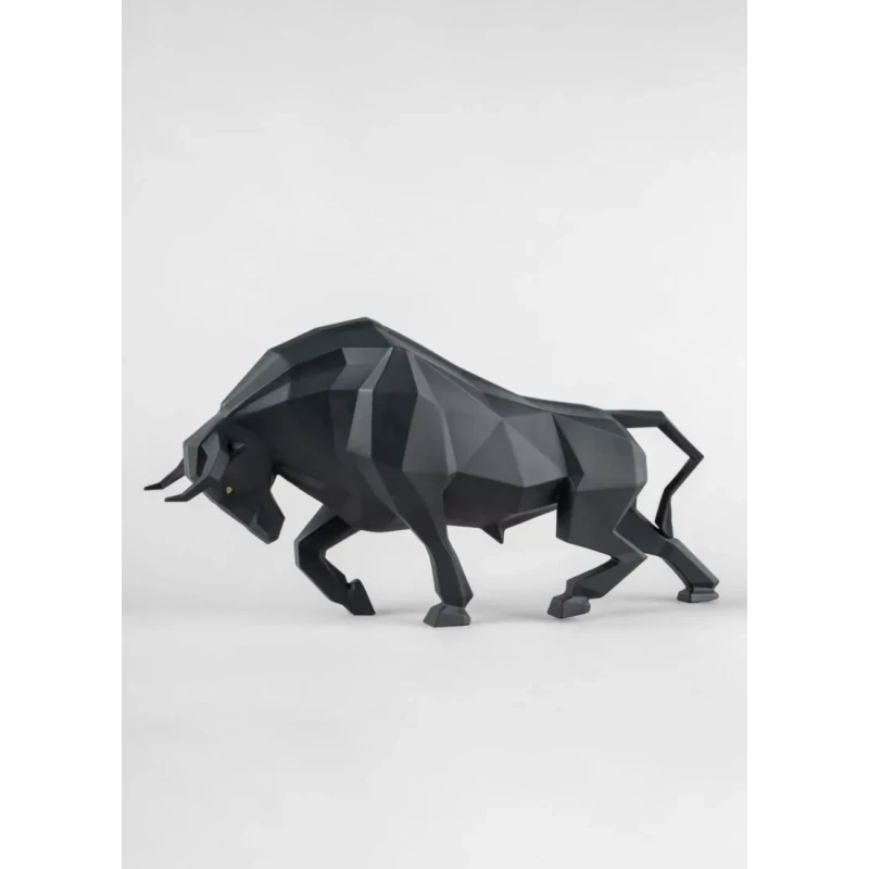 Lladró - Bull Sculpture - Matte Black