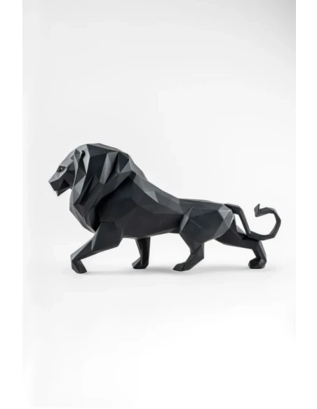 Lladró - Lion Sculpture - Matt black
