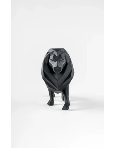 Lladró - Scultura Leone - Nero opaco