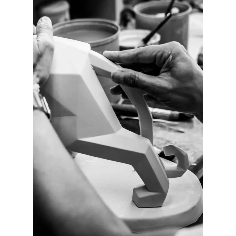 Lladró - Pantera Sculpture - Matte Black