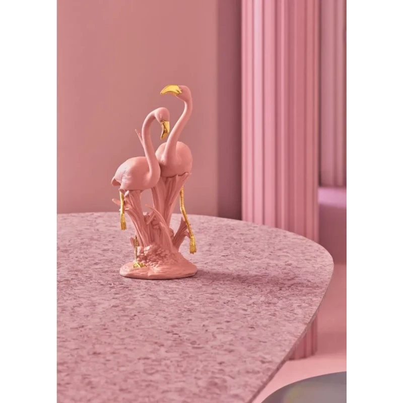 Lladró - Flamingos Sculpture - Pink