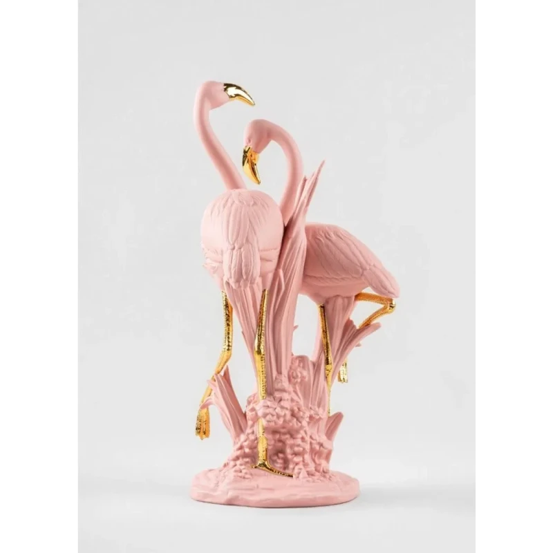 Lladró - Flamingos Sculpture - Pink