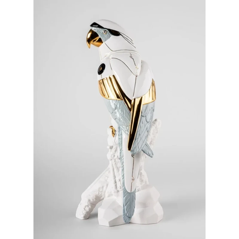 Lladró - Cyborg Macaw Sculpture - Porcelain