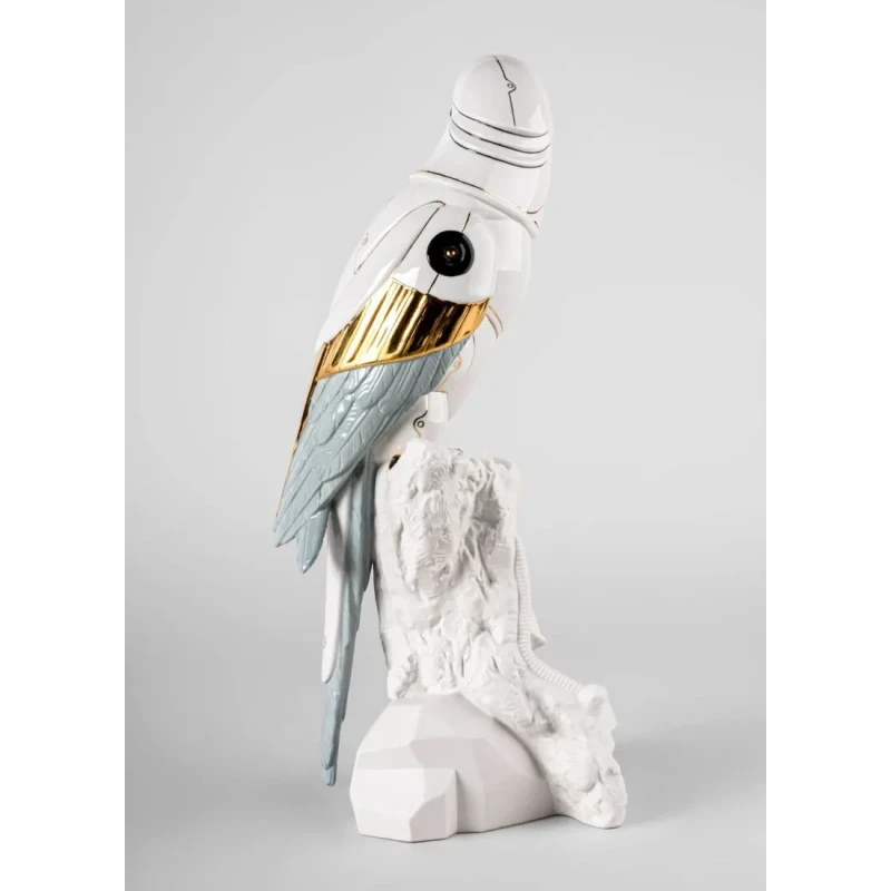 Lladró - Cyborg Macaw Sculpture - Porcelain