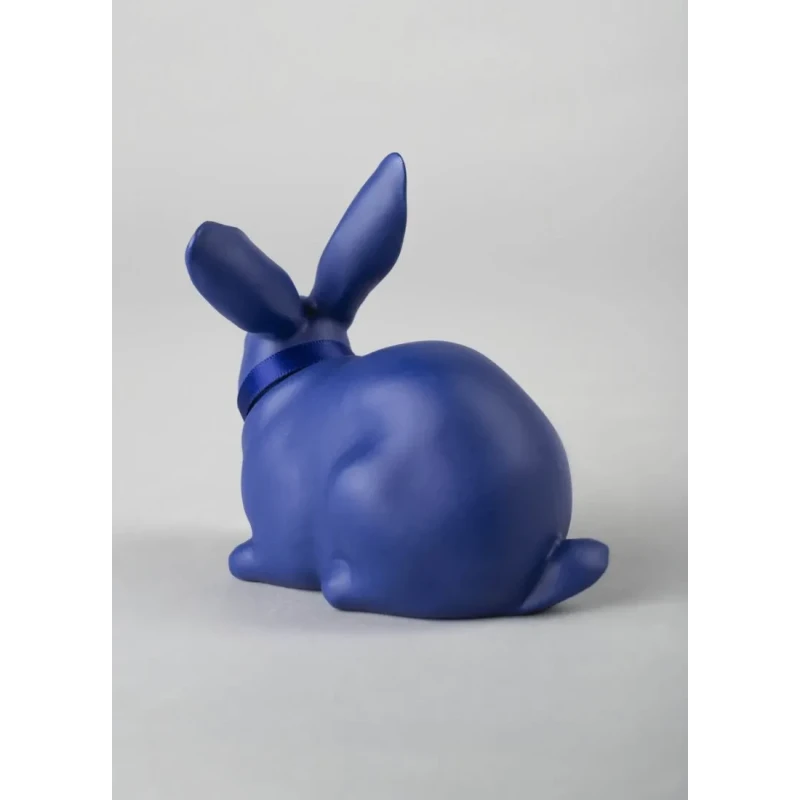 Lladró - Rabbit Sculpture - Blue / Gold