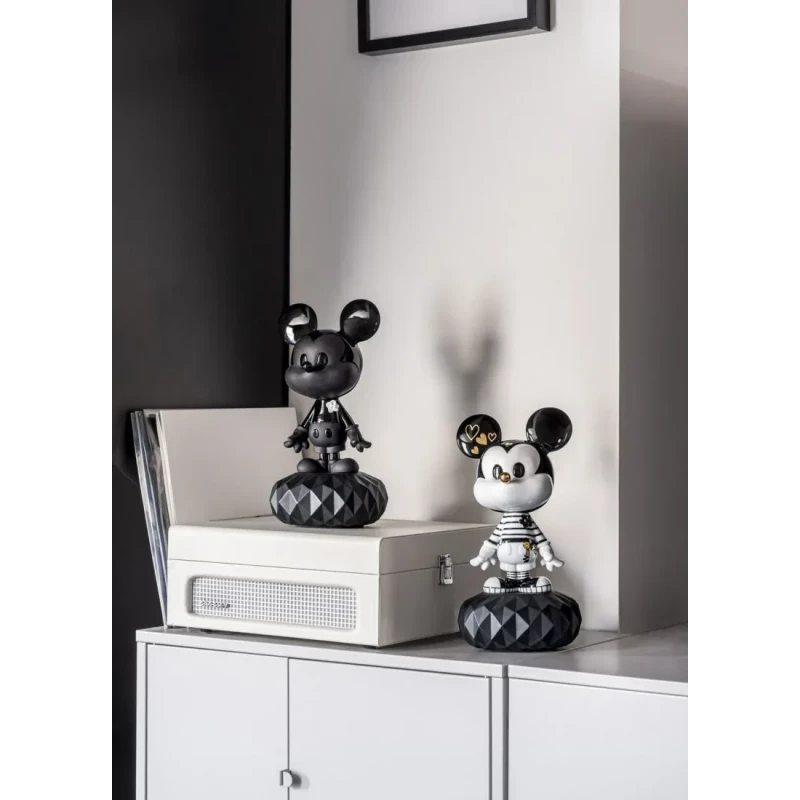 Lladró - Scultura Mickey Total Black - Nero