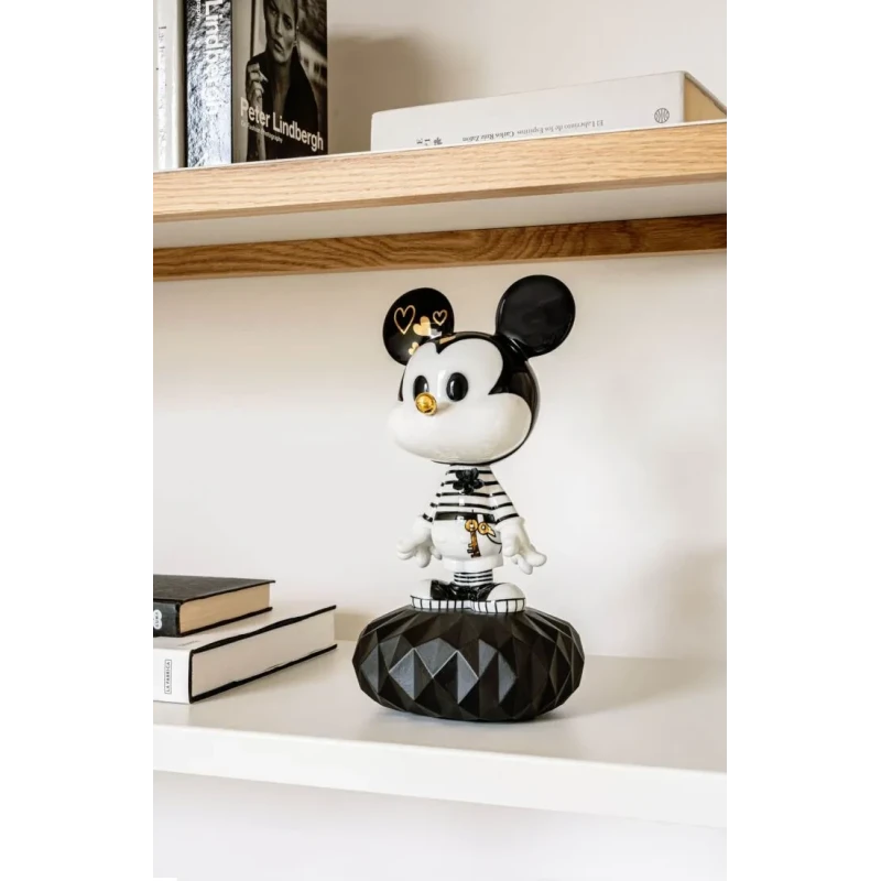 Lladró - Mickey Sculpture - Black and White