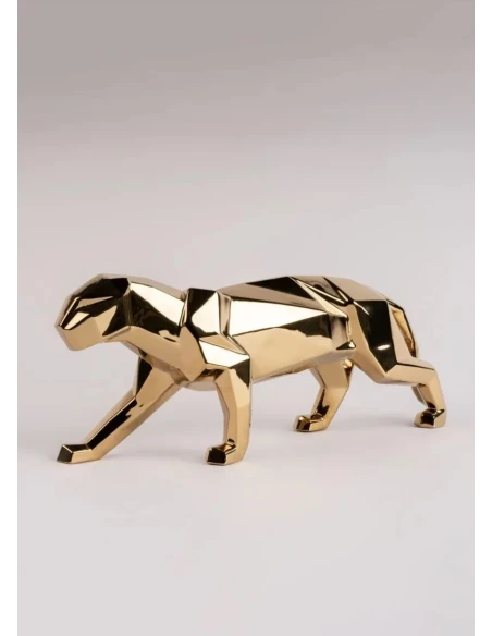 Lladró - Panther Sculpture - Gold
