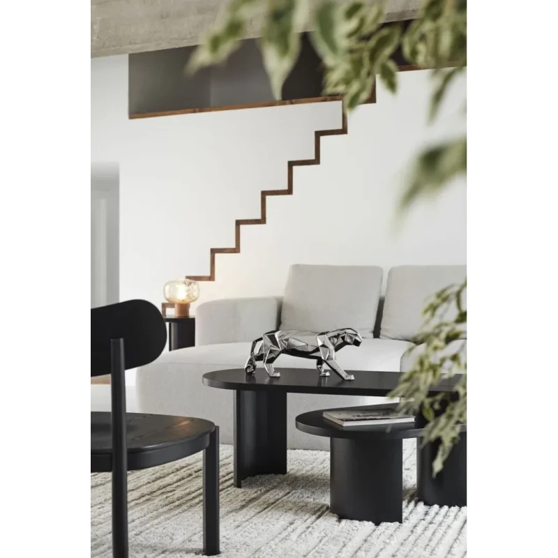 Lladró - Panther Sculpture - Silver