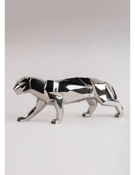 Lladró - Panther Sculpture - Silver