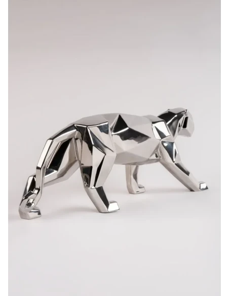 Lladró - Panther Sculpture - Silver