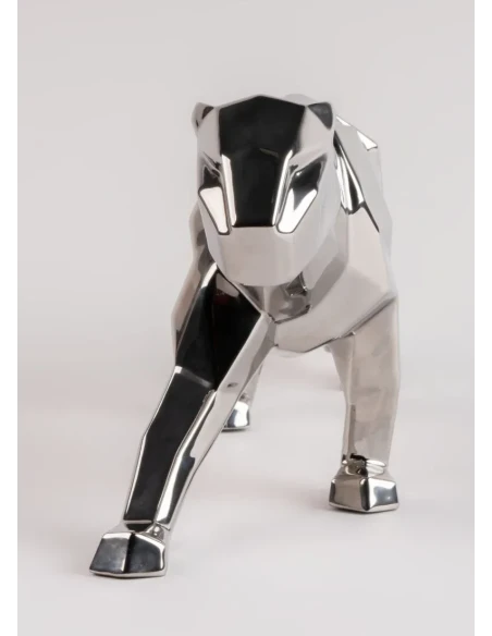 Lladró - Panther Sculpture - Silver