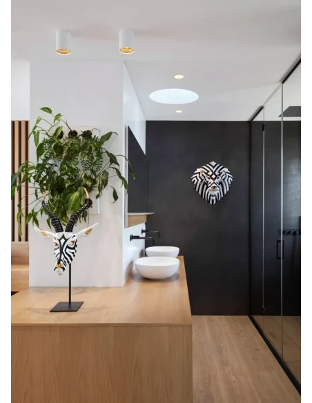 Lladró - Lion Mask Sculpture - Black Gold