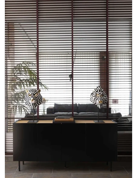 Lladró - Tiger Mask Sculpture - Black Gold