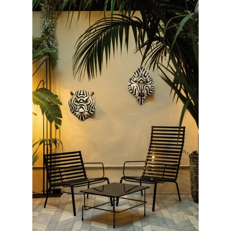 Lladró - Tiger Mask Sculpture - Black Gold