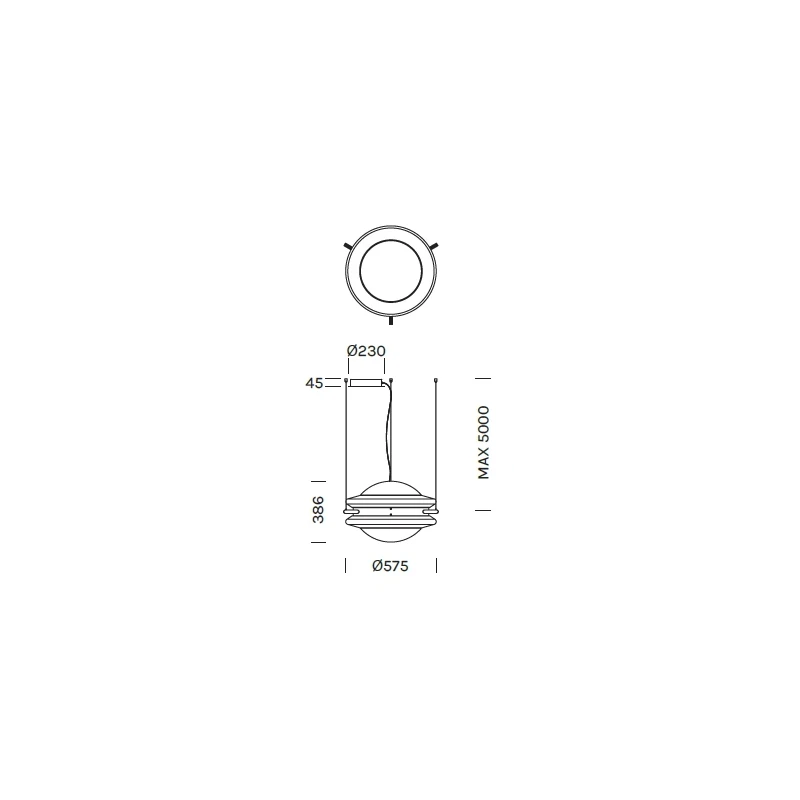 Olev - Baryon Single Pendant Lamp - Burnished