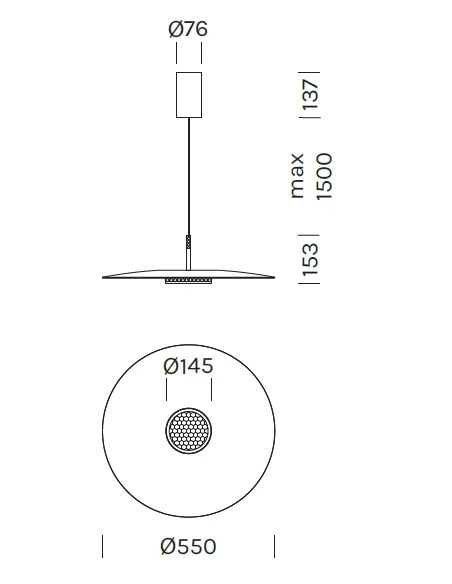 Olev - Overfly Plus Lampada a Sospensione - Bianco Ultra Opaco / Oro