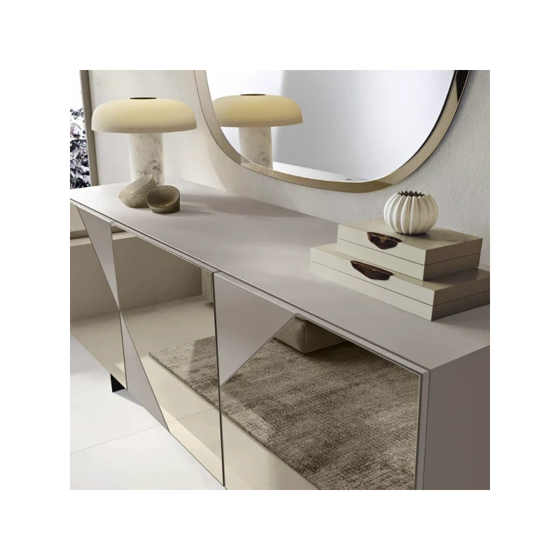 Capodarte - Arte Sideboard with Inserts - Dove Gray