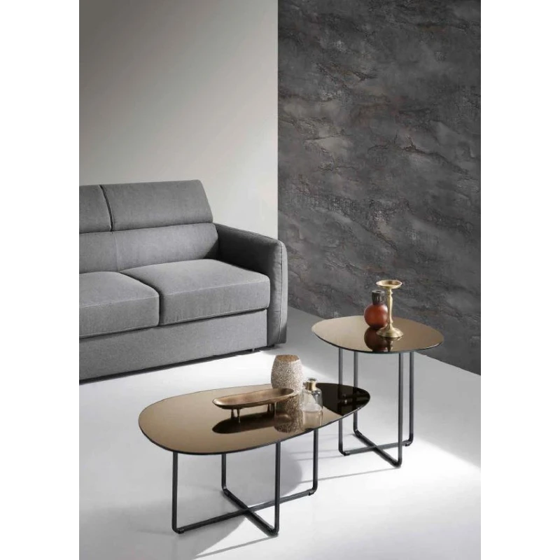 Capodarte - Ginni Shaped Coffee Table - Black / Bronze