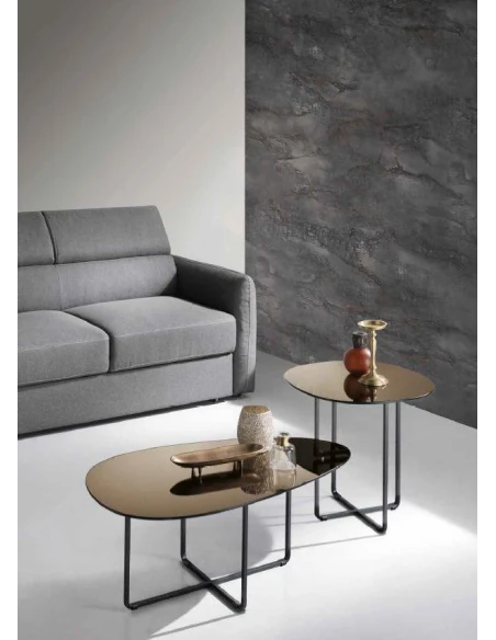 Capodarte - Ginni Shaped Coffee Table - Black / Bronze