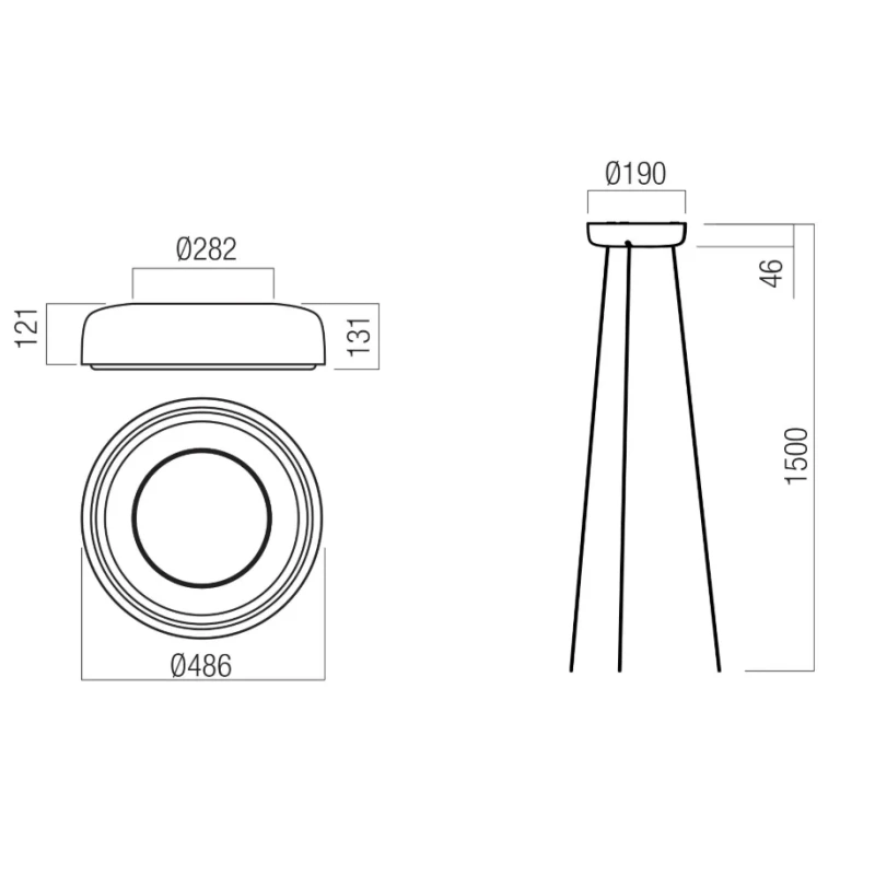 Redo Group - Dip Pendant  Lamp - Glossy Beige