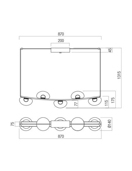 Redo Group - Sinclair Lampada a Sospensione - Nero Opaco