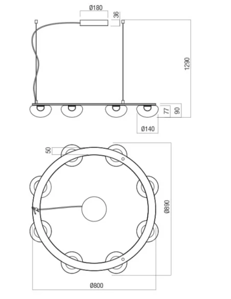 Redo Group - Sinclair Lampada a Sospensione Circolare - Nero Opaco