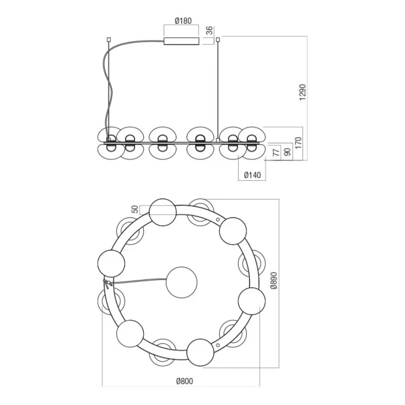 Redo Group - Sinclair Circular Pendant Lamp - Matte Black