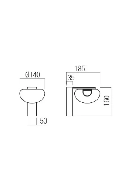 Redo Group - Sinclair Corner Wall Lamp - Matte Black