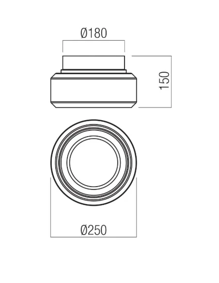 Redo Group - Solera Lampada da Soffitto - Fumè / Bianco