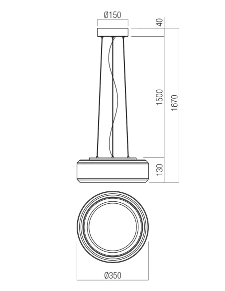 Redo Group - Solera Pendant Lamp - Smoke / White
