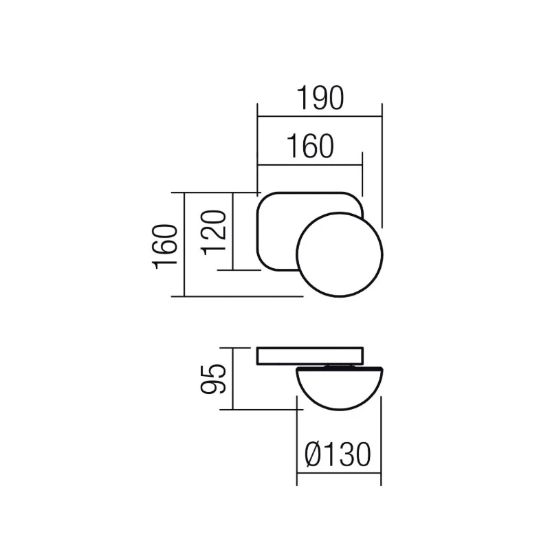 Redo Group - Lumien Single Wall/Ceiling Lamp - Matte Gold