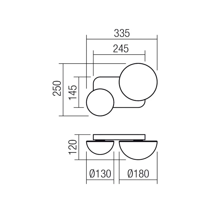 Redo Group - Lumien Lampada da Parete / Soffitto - Bianco Opaco